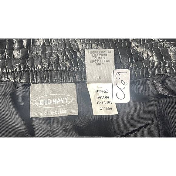 Old Navy Genuine Leather Pencil Skirt Black Sz 6 - Picture 4 of 7